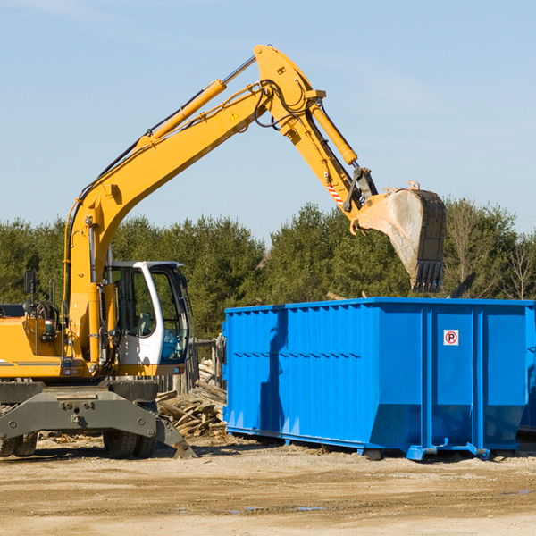 what size residential dumpster rentals are available in Malaga NJ